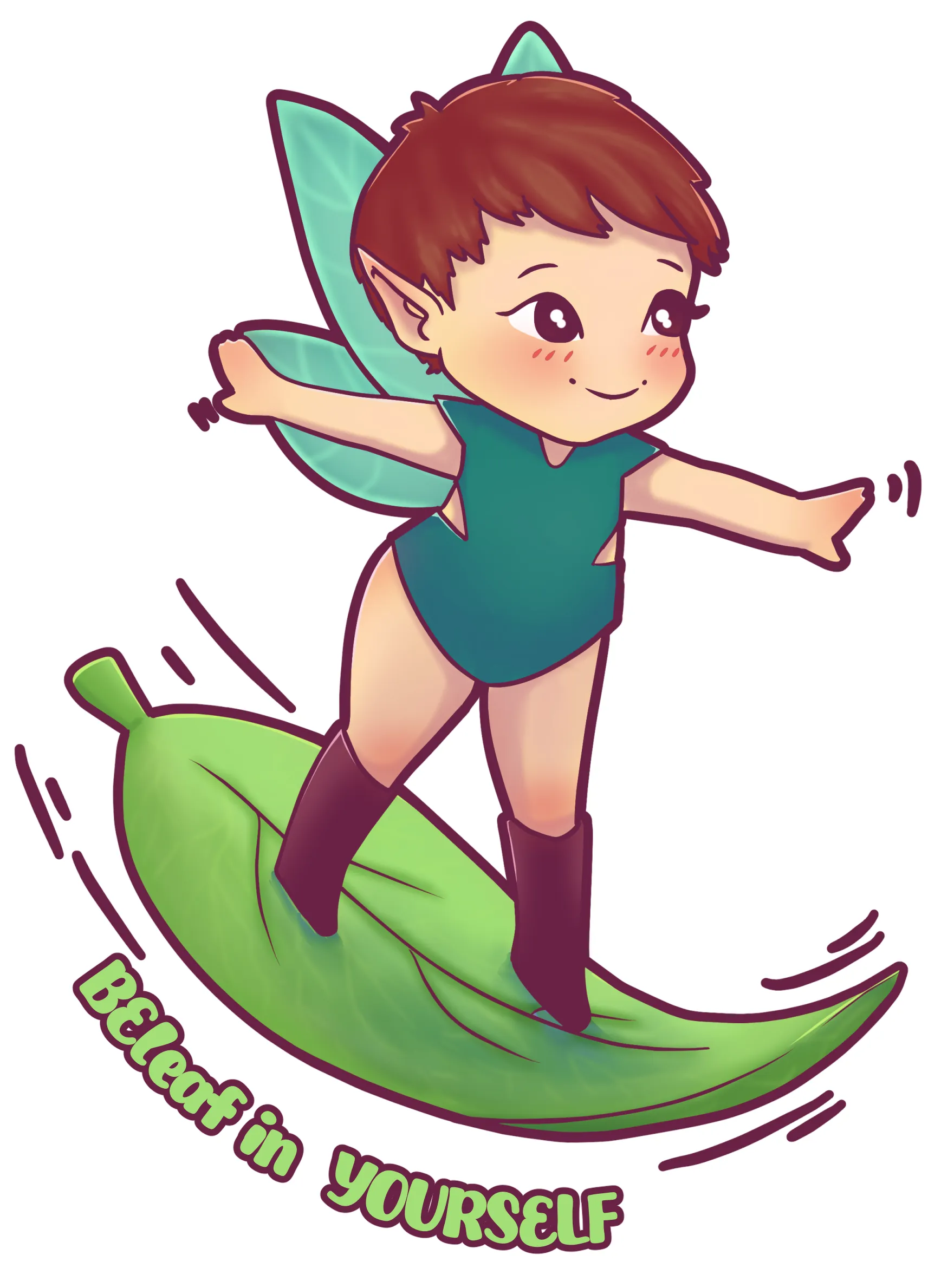 Beleaf in Yourself sticker design