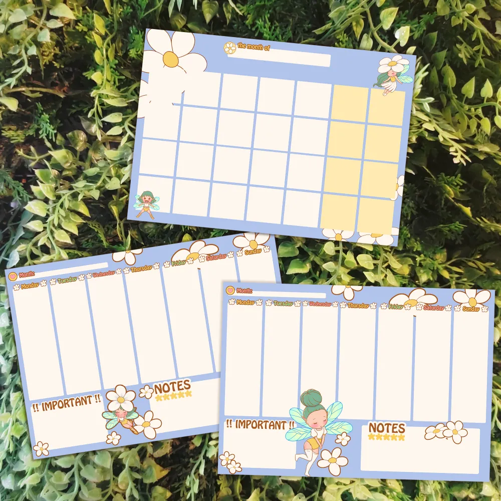 Planners of the Daisy Fairy collection