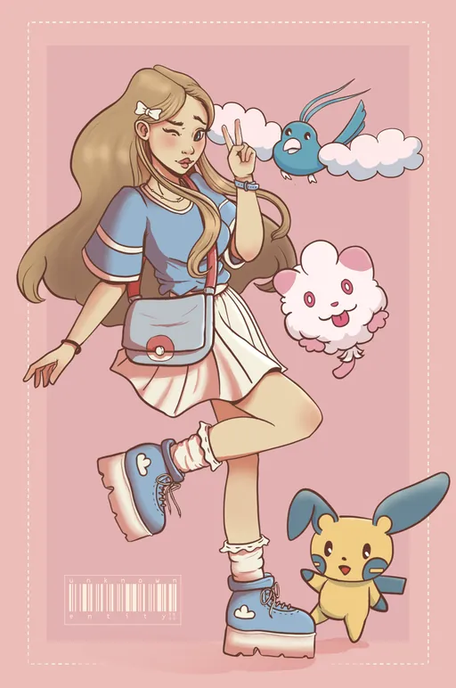 Chloe as a Pokemon trainer
