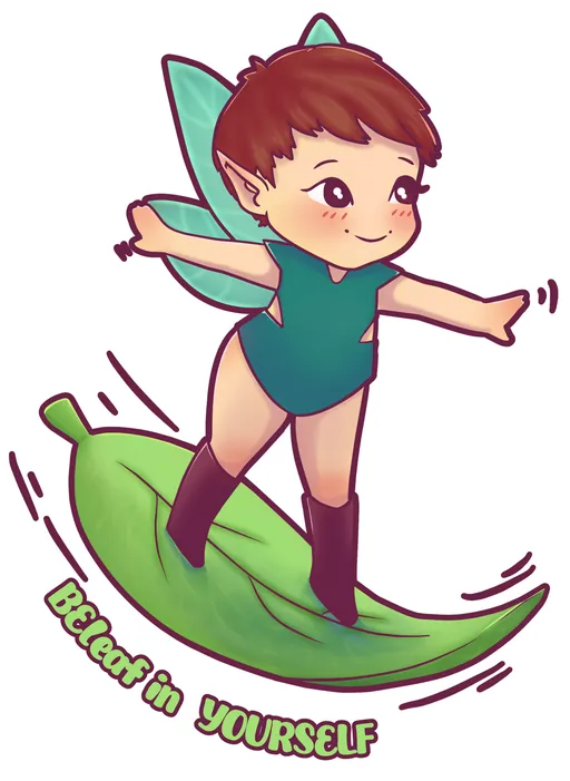 Beleaf in Yourself sticker design